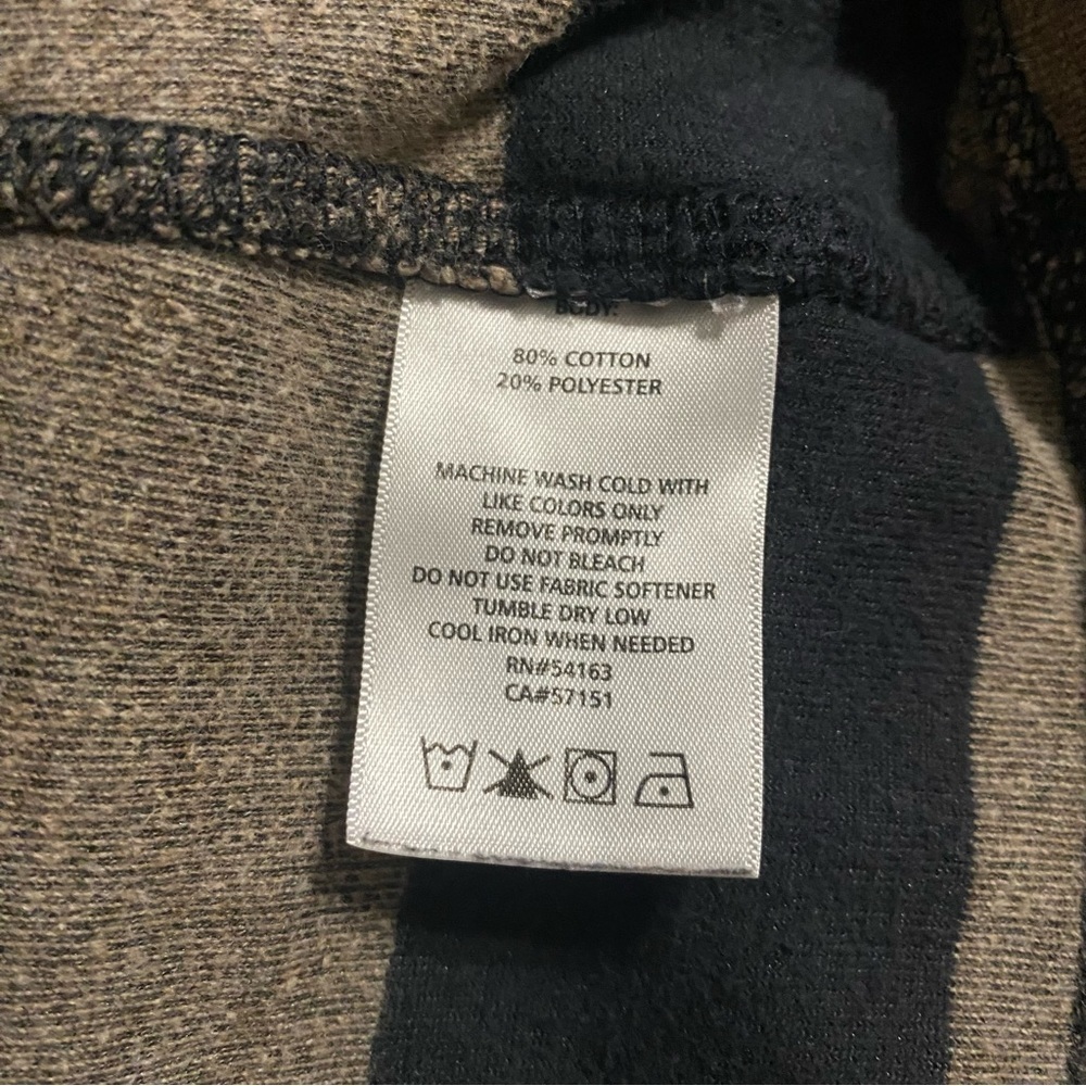 Calvin Klein Performance Black Tan Striped Velour Cowl Neck Sweater - Picture 7 of 7